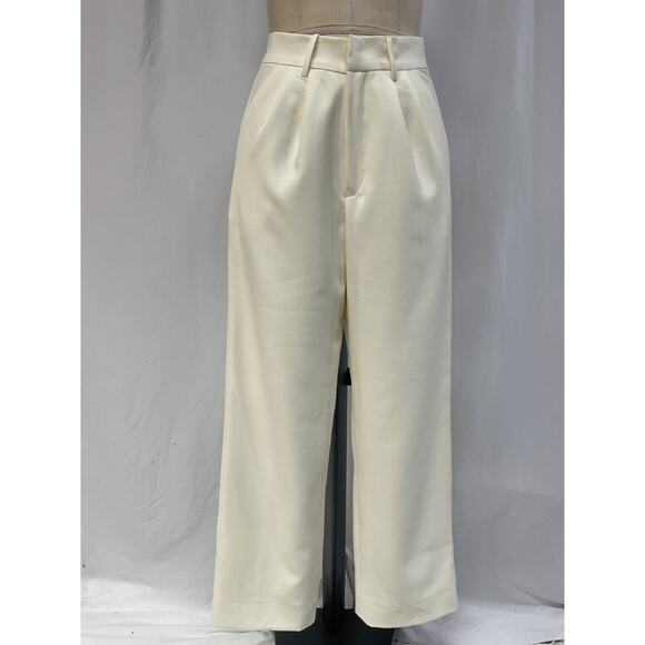 Nonchalant Label 'Pilar' White Crepe Pant Size S - Picture 2 of 5